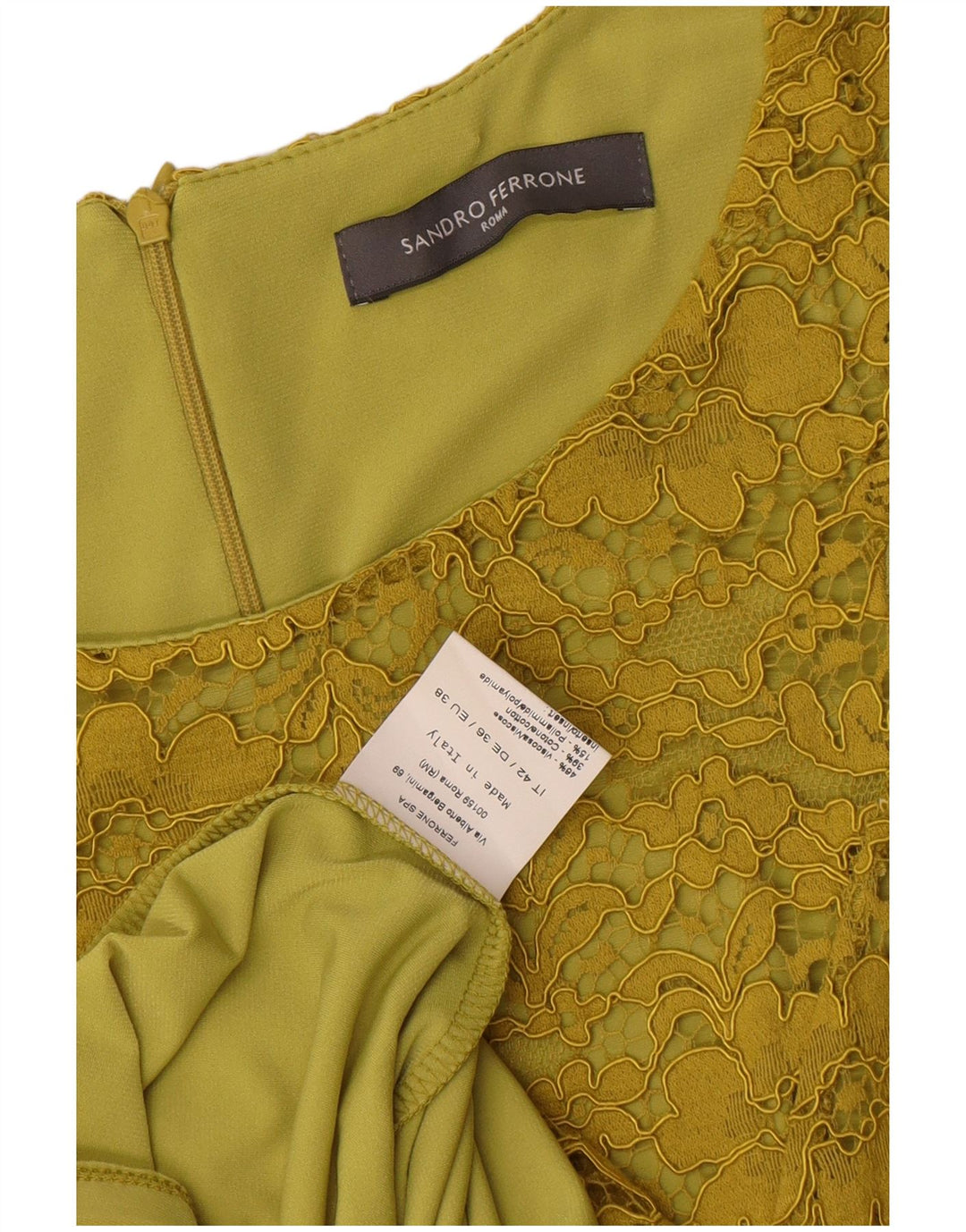 Sandro Ferrone Γυναικείο Αμάνικο Φόρεμα IT 42 Medium Yellow Floral