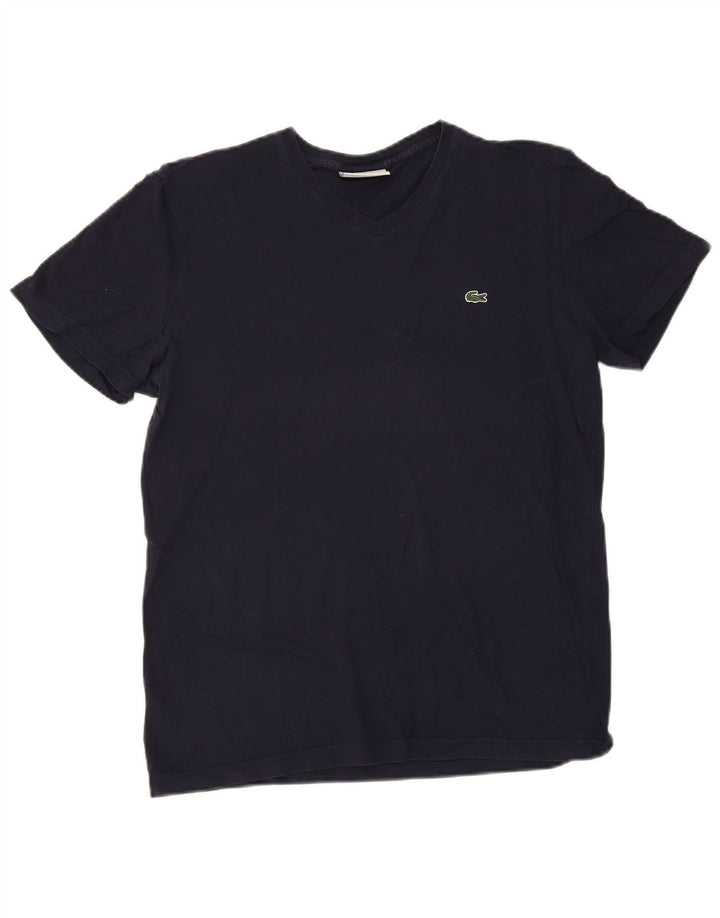 Lacoste Ανδρικό T-Shirt με κανονική εφαρμογή Τοπ μεσαίο μπλε ναυτικό βαμβακερό