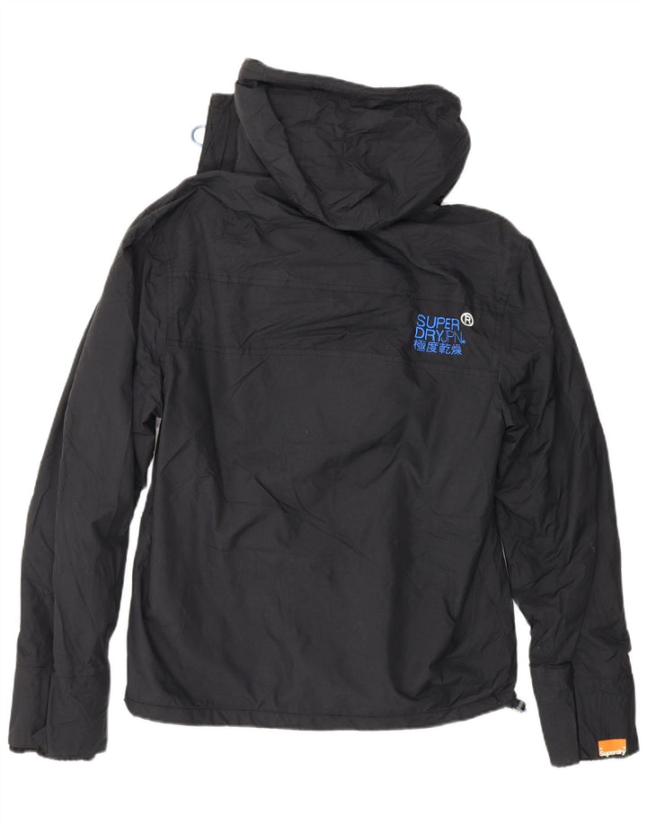 SUPERDRY Γυναικείο Windcheater με κουκούλα Windbreaker Jacket UK 14 Medium Black