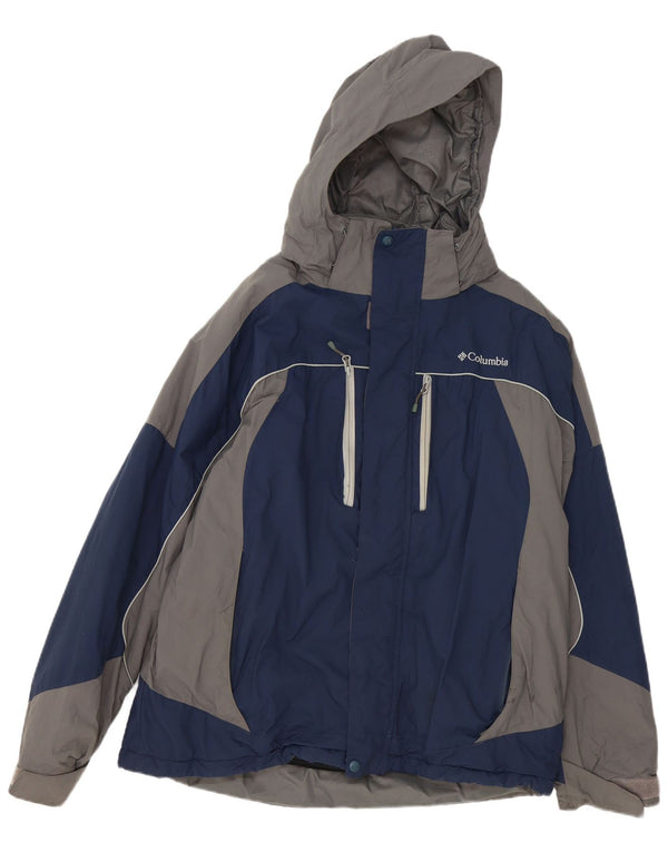Columbia Ανδρικό μπουφάν σκι με κουκούλα Omni-Shield UK 40 Large Blue Colourblock