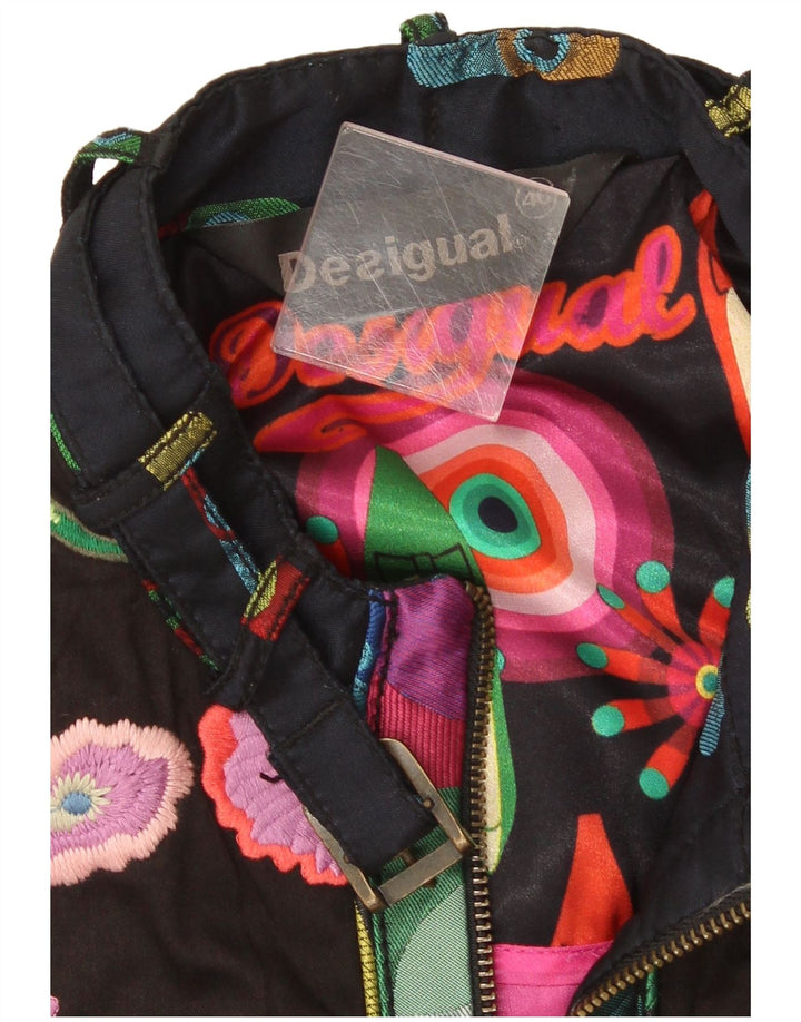 Desigual Γυναικείο Abstract Pattern Crop Bomber Jacket EU 46 XL Πολύχρωμο