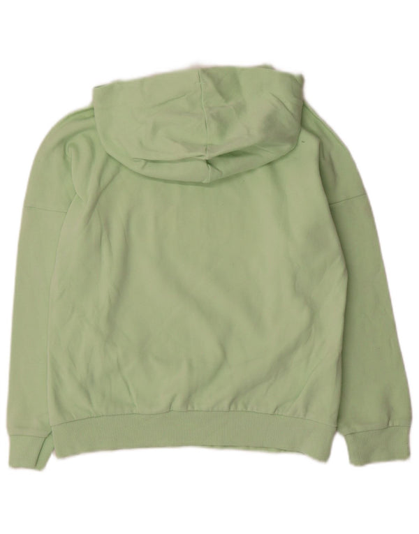 Adidas Boys Graphic Hoodie Jumper 9-10 Years Green Cotton