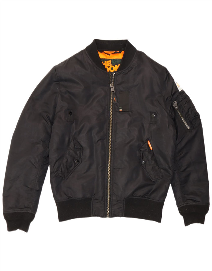 Superdry Mens The Rookie Bomber Jacket UK 40 Large Black