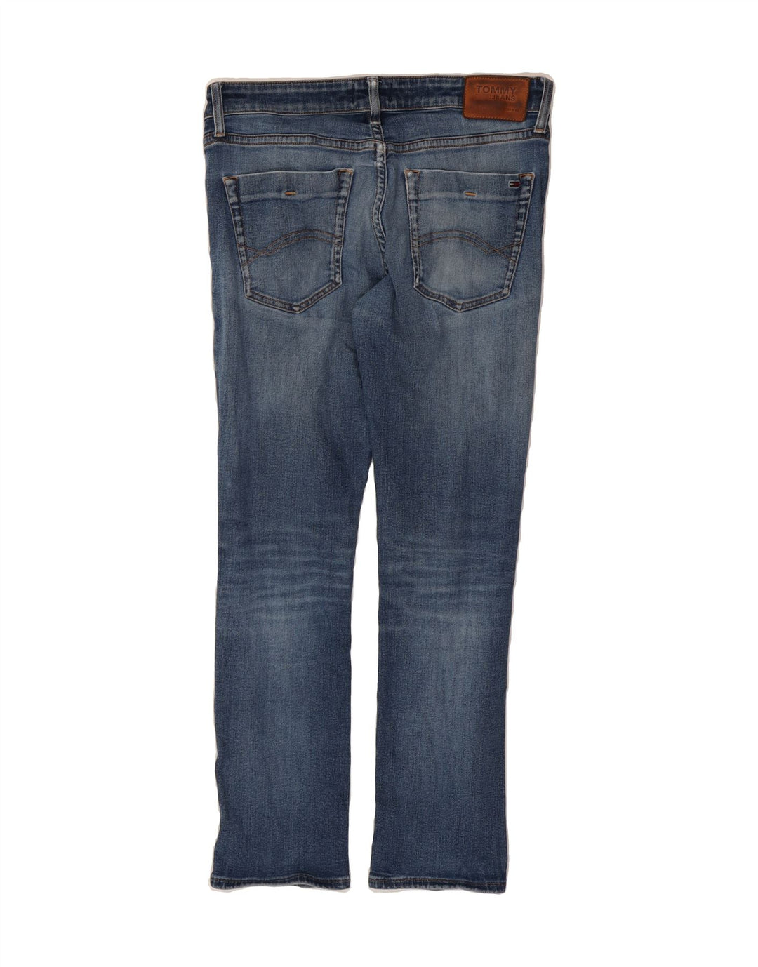 TOMMY HILFIGER Mens Distressed Slim Jeans W34 L30 Blue Cotton Vintage Tommy Hilfiger and Second-Hand Tommy Hilfiger from Messina Hembry 