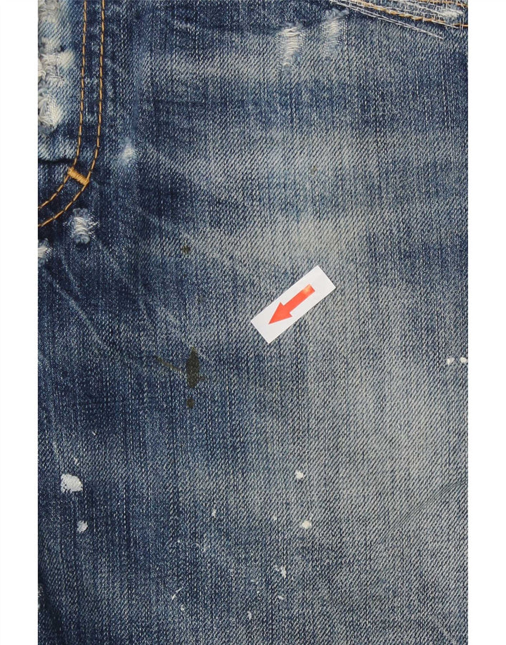 Dsquared2 Γυναικεία Distressed Slim Jeans IT 42 Medium W30 L27 Blue Spotted