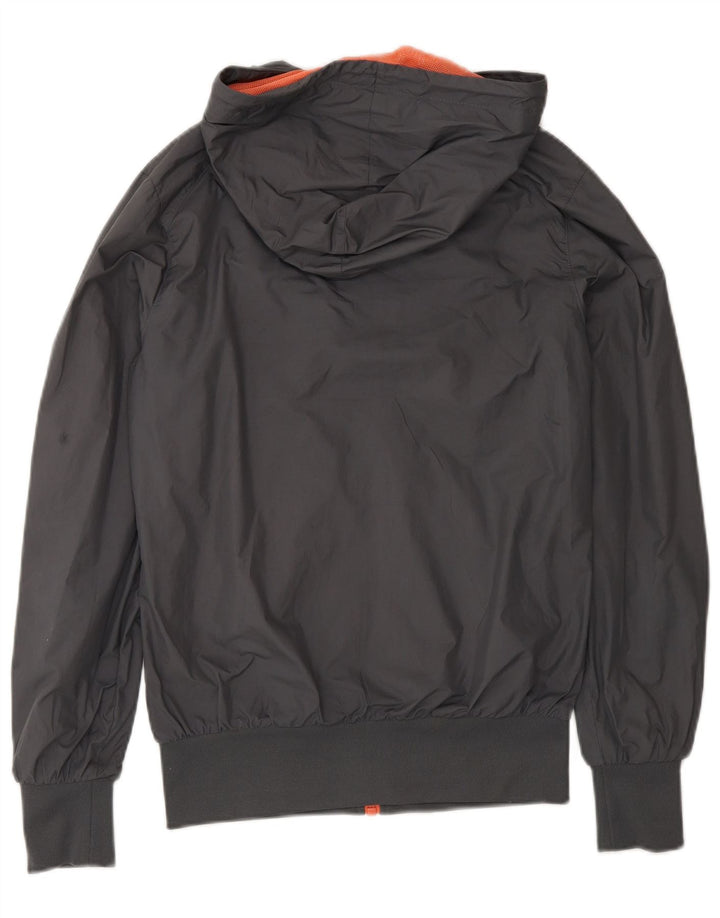 Nike γυναικείο μπουφάν βροχής με κουκούλα UK 10 Small Grey Polyester Sports
