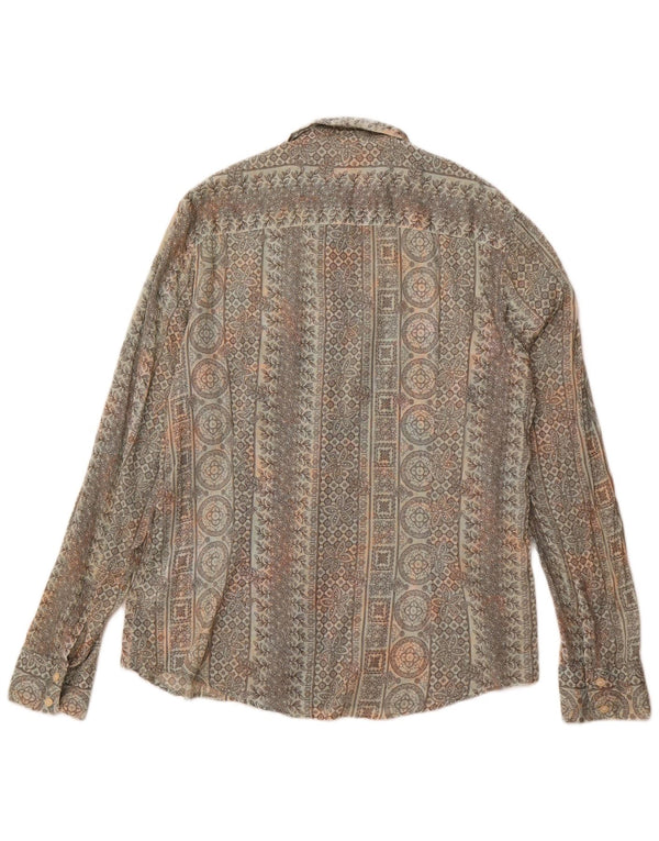 Γυναικείο πουκάμισο CALVIN KLEIN JEANS UK 20 2XL Γκρι φλοράλ βαμβακερό