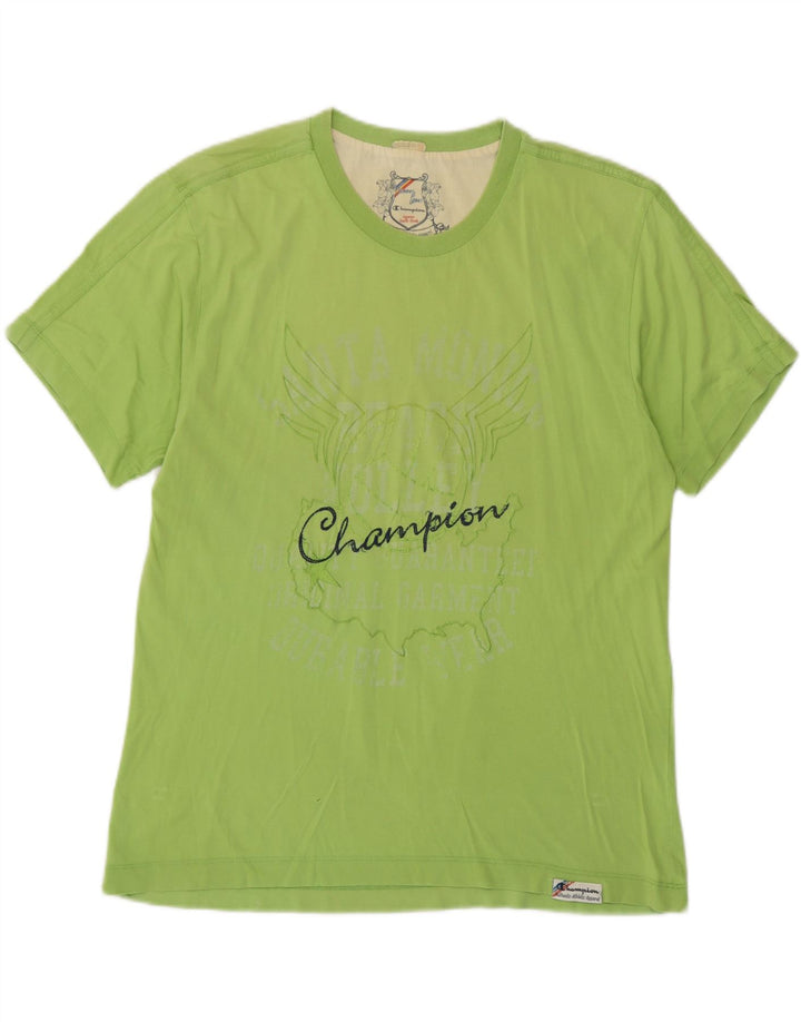 Ανδρικό γραφικό μπλουζάκι Champion Top Medium Green