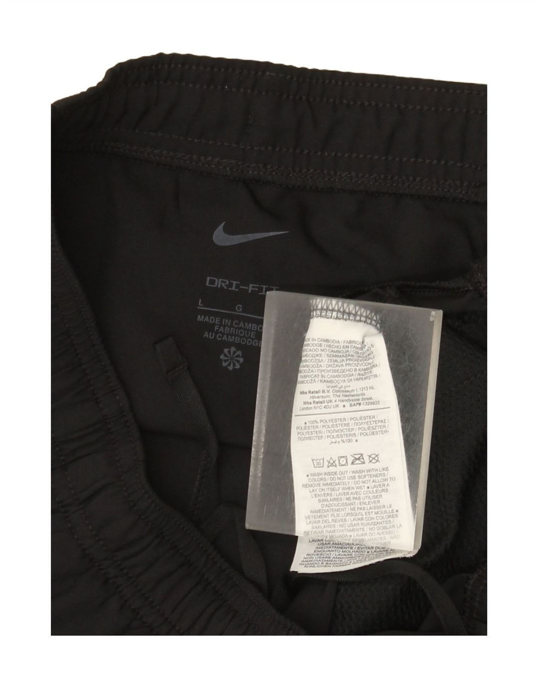 Γυναικεία αθλητική φόρμα Nike Dri Fit Παντελόνι UK 16 Large μαύρο πολυεστέρα
