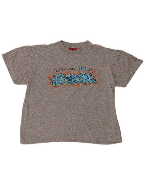 Kappa Γυναικείο T-Shirt Top UK 14 Medium Grey Cotton