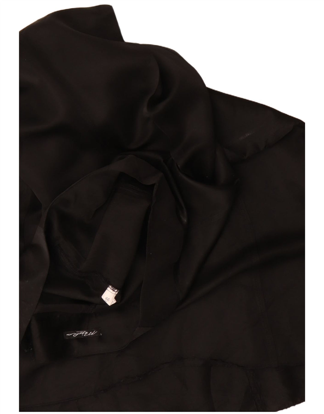 Vintage γυναικεία Maxi A-Line φούστα IT 46 Large W32 Black Silk Classic