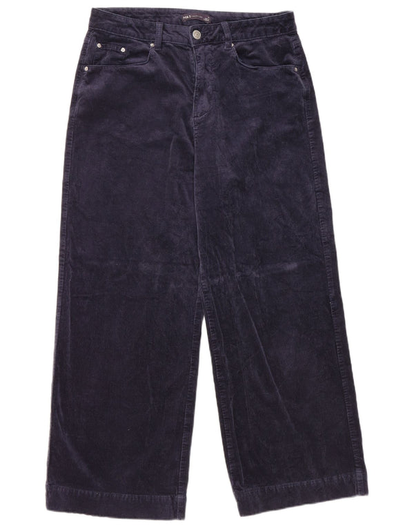 Marks & Spencer Γυναικεία κοτλέ παντελόνια UK 14 Large W32 L26 Navy Blue