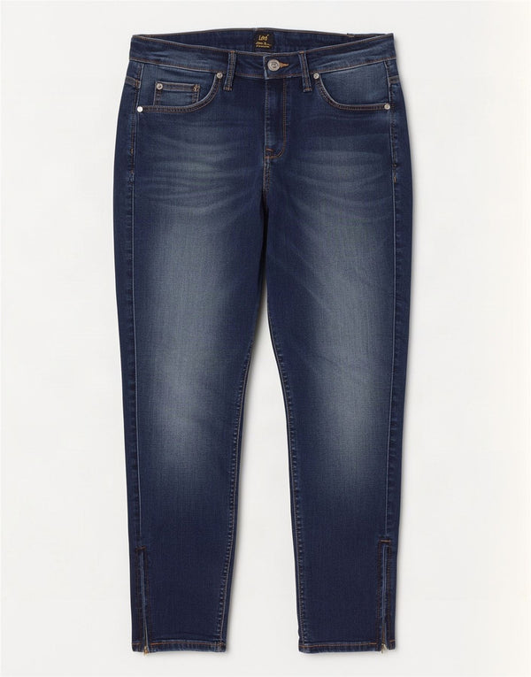 Lee Womens Scarlett Crop Skinny Jeans W31 L27 Navy Blue