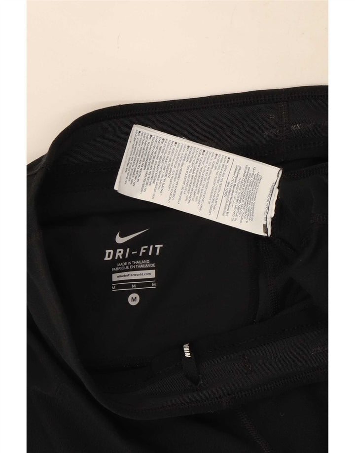 Γυναικεία κολάν Nike Dri Fit Capri UK 12 μεσαίου μαύρου πολυεστέρα