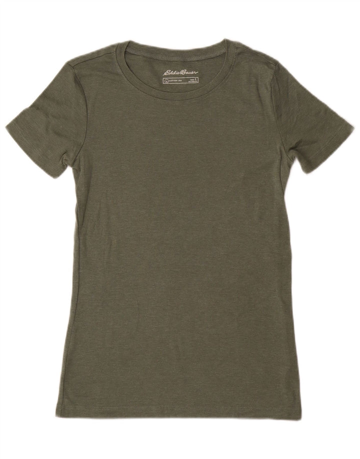 EDDIE BAUER Γυναικείο T-Shirt Top 10 Μικρό Χακί Βαμβάκι