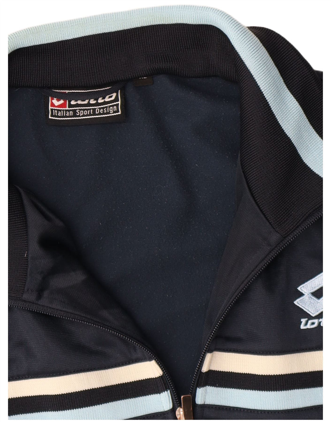 Lotto Γυναικεία αθλητική φόρμα Top Jacket UK 18 XL Navy Blue ριγέ πολυεστέρα