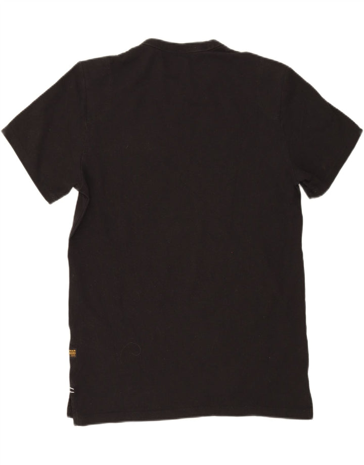 G-STAR Ανδρικό γραφικό T-Shirt Top Μεσαίο Μαύρο Βαμβακερό