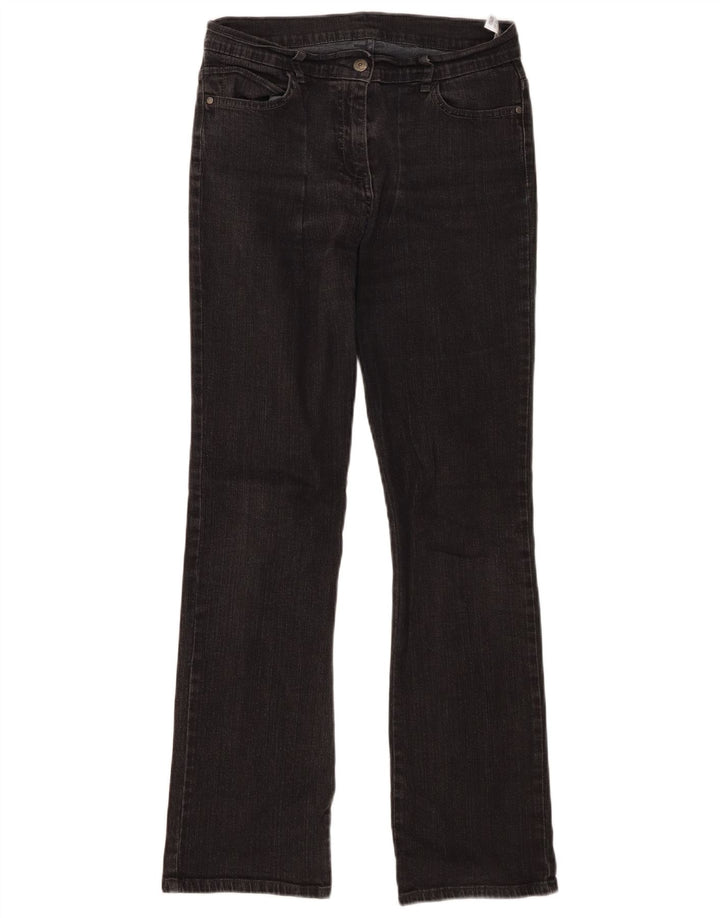 Marks & Spencer Γυναικεία Bootcut Jeans UK 10 Small W30 L29 Μαύρο βαμβακερό