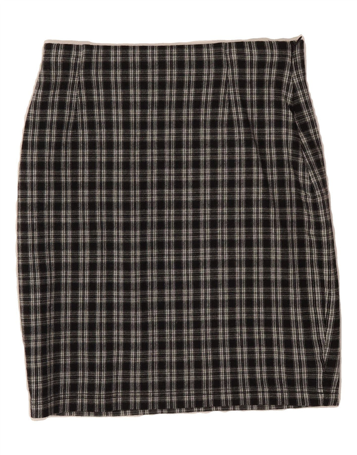VINTAGE Womens Pencil Skirt IT 44 Medium W28  Black Check Wool Vintage Vintage and Second-Hand Vintage from Messina Hembry 