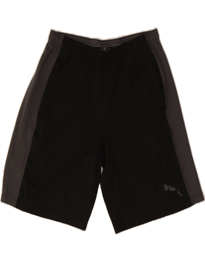 PUMA Mens Sport Shorts Medium Black Colourblock Vintage Puma and Second-Hand Puma from Messina Hembry 