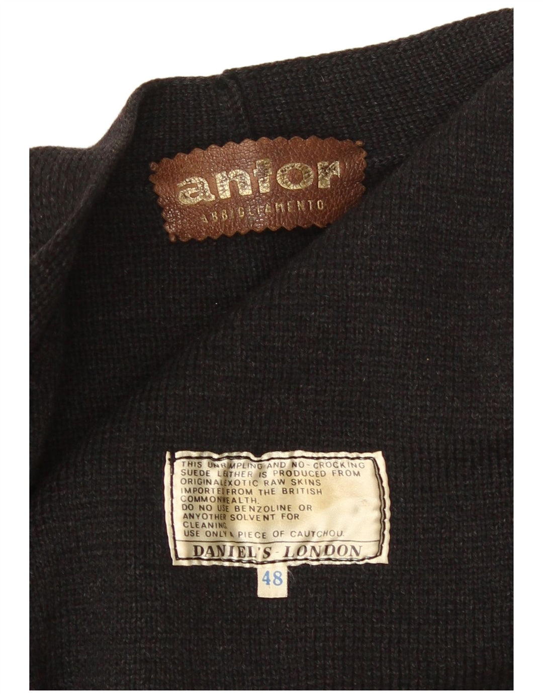 Ανδρικό σουέτ Ζακέτα πουλόβερ EU 48 Μεσαίο μαύρο χρώμα σουέντ