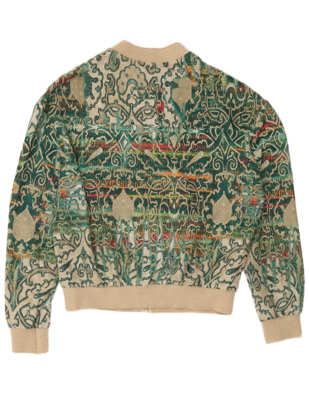 Vintage Γυναικείο Bomber Jacket EU 38 Medium Green Paisley