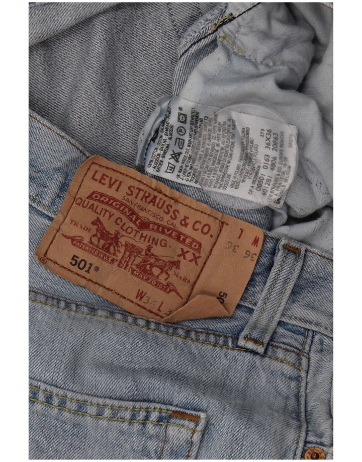 Levi's Mens 501 Straight Jeans W36 L28 Blue Cotton