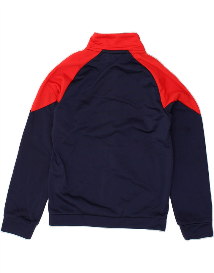 PUMA Boys Graphic Tracksuit Top Jacket 7-8 Years Navy Blue Colourblock | Vintage Puma | Thrift | Second-Hand Puma | Used Clothing | Messina Hembry 