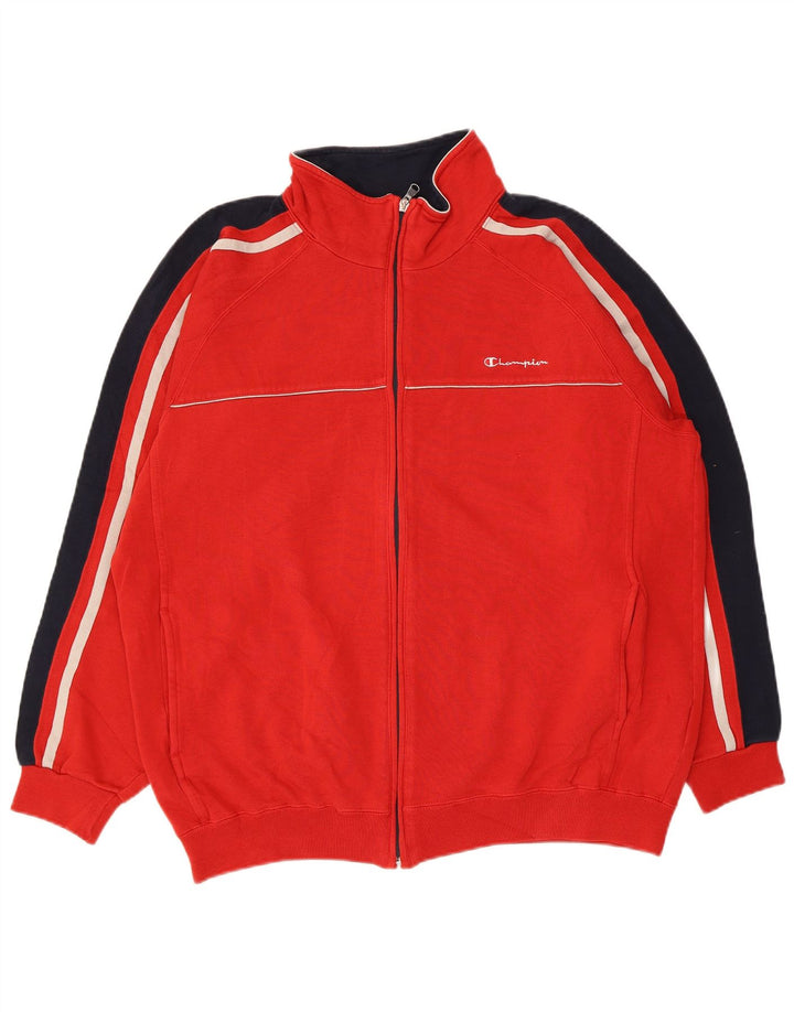 Ανδρική φόρμα Champion Top Jacket με μεγάλο κόκκινο χρώμα, βαμβακερό
