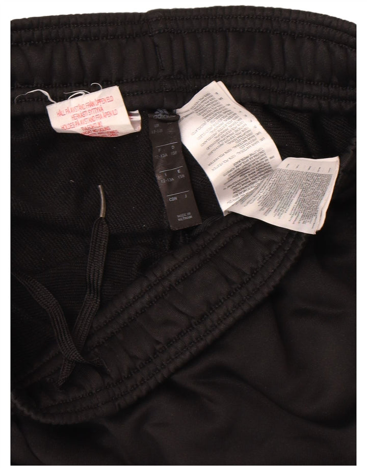 Adidas Boys Tracksuit Trousers Joggers 12-13 Years Black Polyester