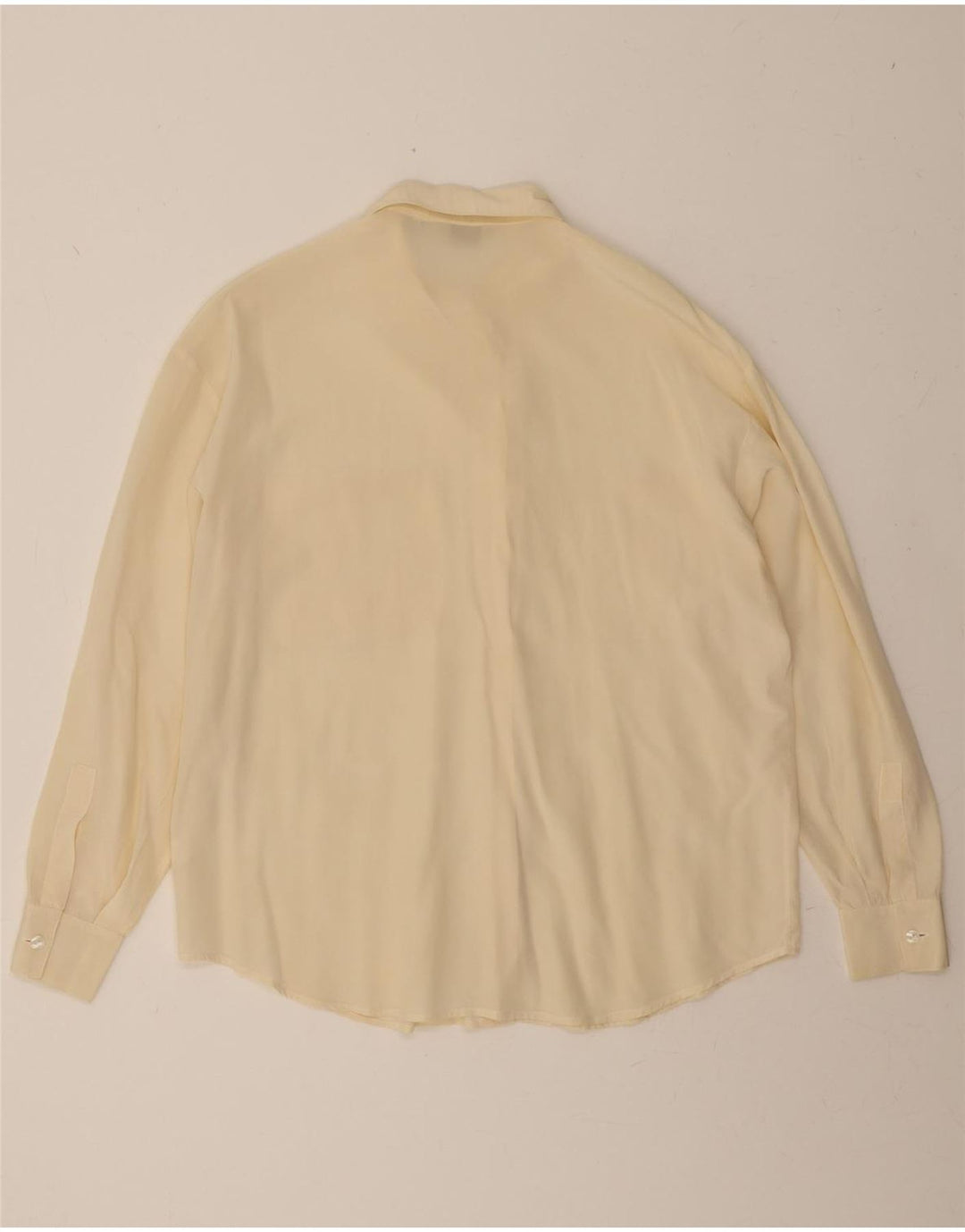 DIVA Womens Oversized Shirt Blouse UK 8 Small Yellow Vintage Diva and Second-Hand Diva from Messina Hembry 