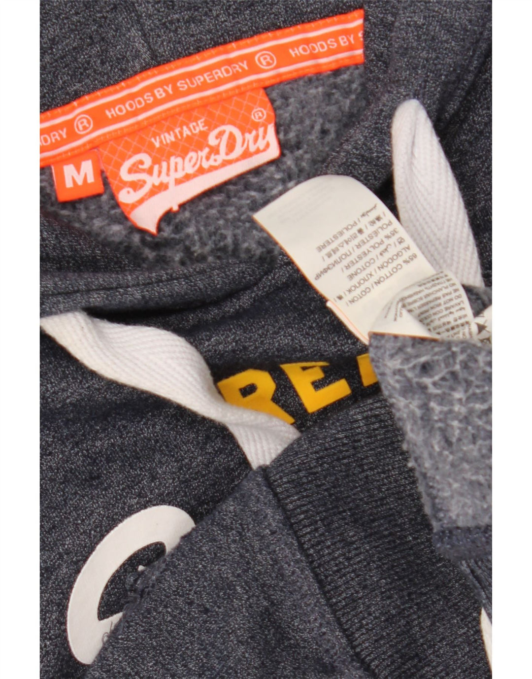 Ανδρικό γραφικό κουκούλα Superdry, βαμβακερό μεσαίο ναυτικό