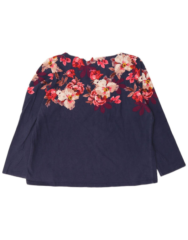 Joules γυναικείο μπλουζάκι μακρυμάνικο UK 20 2XL Navy Blue Floral βαμβακερό