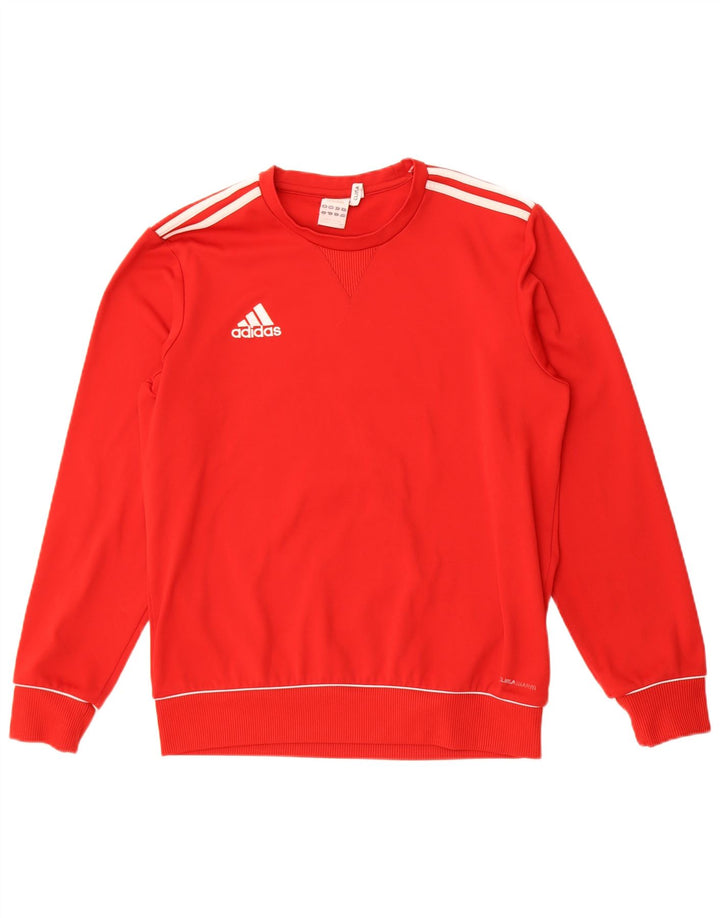 Adidas Ανδρική φούτερ Climawarm Jumper UK 38/40 Μεσαίο κόκκινο πολυεστέρας