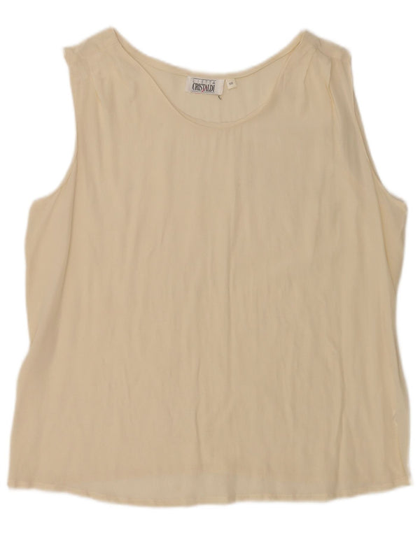 Cristaldi Γυναικεία Αμάνικη Μπλούζα Top IT 50 XL Beige Silk