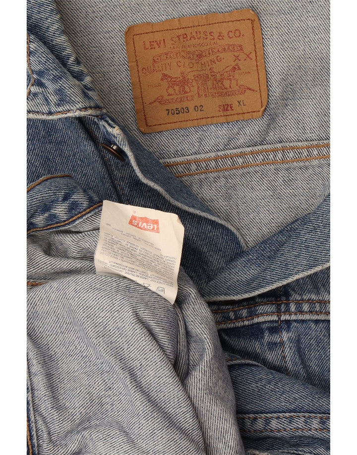 Levi's Mens 70503 Τζιν Μπουφάν UK 42 XL Μπλε βαμβακερό