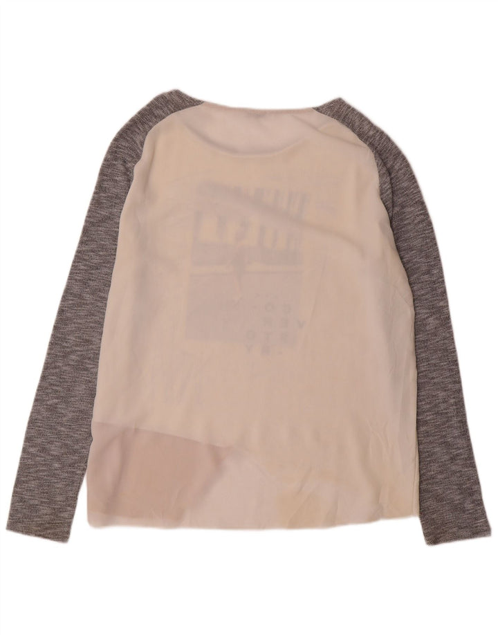 Zara Γυναικείο τοπ μακρυμάνικο UK 16 Large White Colourblock