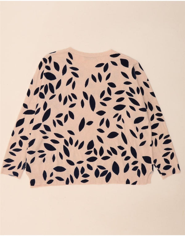 Marks & Spencer Γυναικείο πουλόβερ με λαιμόκαυστο UK 24 4XL Pink Floral