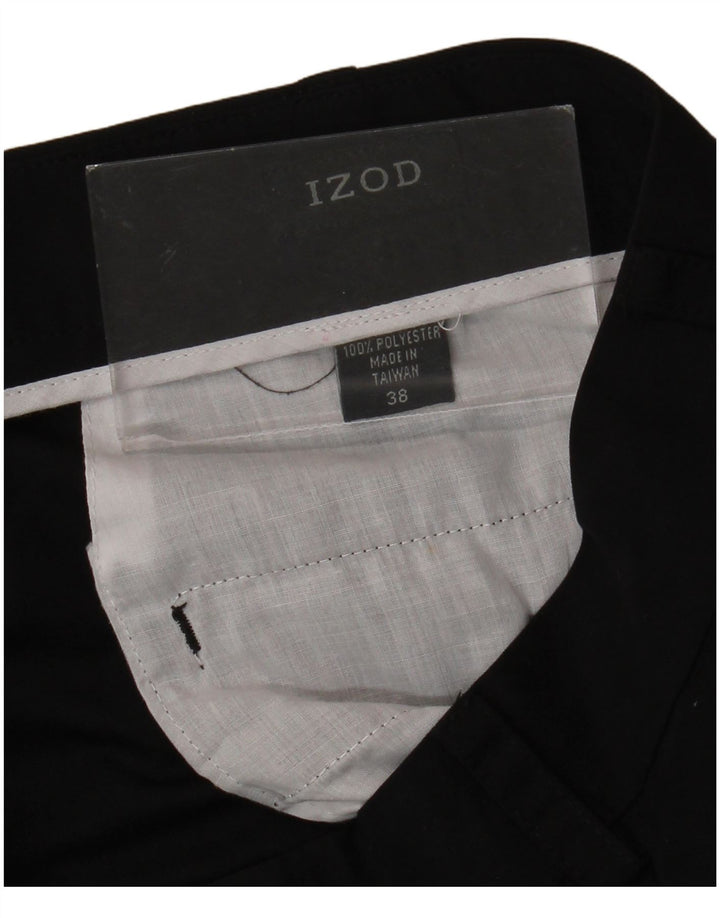 Ανδρικό σορτς Chino IZOD με καρφίτσες W38 XL Μαύρο πολυεστέρα
