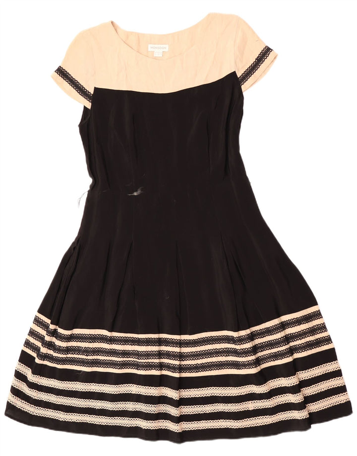 Γυναικείο φόρεμα Monsoon A-Line UK 12 Medium Black Colorblock Viscose