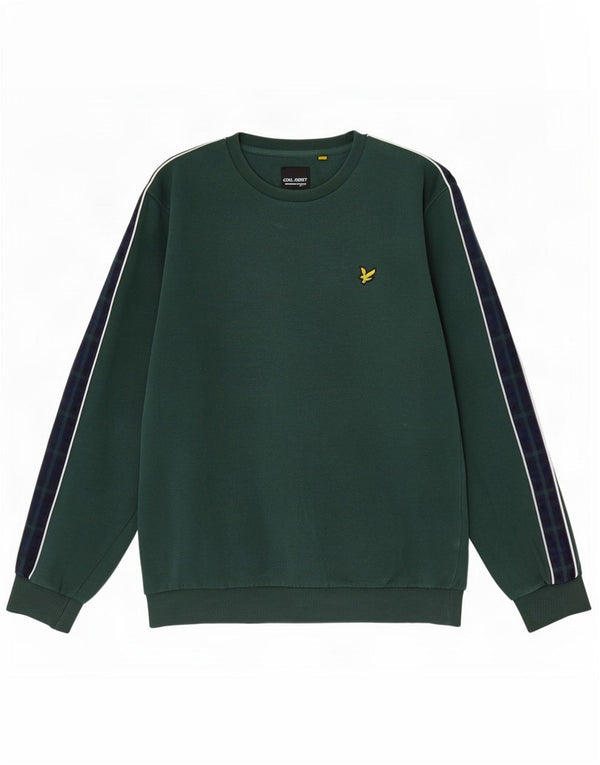 Lyle & Scott Ανδρικό γραφικό φούτερ Jumper XL Πράσινο Colourblock Βαμβακερό