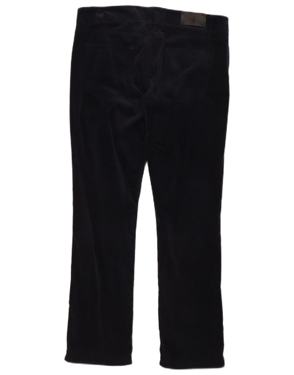 Marlboro Classics Γυναικείο ίσιο βελούδινο casual παντελόνι W32 L29 Navy Blue