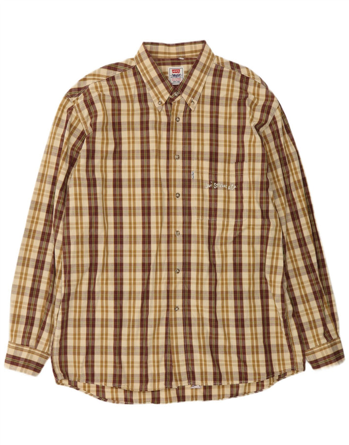 Ανδρικό πουκάμισο LEVI'S XL Beige Check Cotton