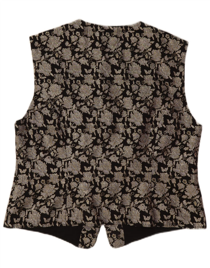 Tru Womens Crop Top EU 48 Large Black Floral Polyamide