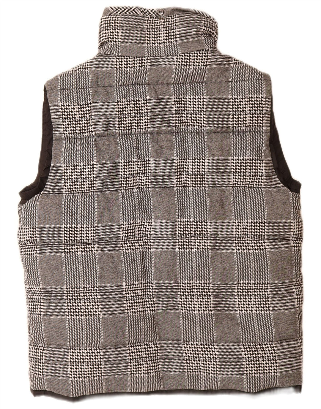 Zara Ανδρικό padded Gilet UK 42 XL Grey Check Polyester