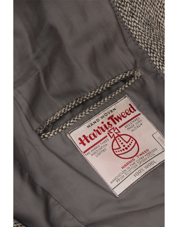 Centaur Mens Harris Tweed Blazer Jacket UK 38 Medium Grey Ψαροκόκκαλο