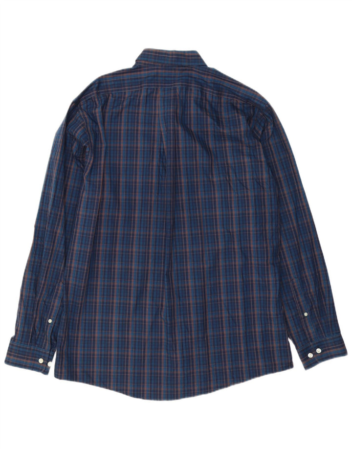 Eddie Bauer Ανδρικό πουκάμισο Classic Fit Large Navy Blue Check Cotton