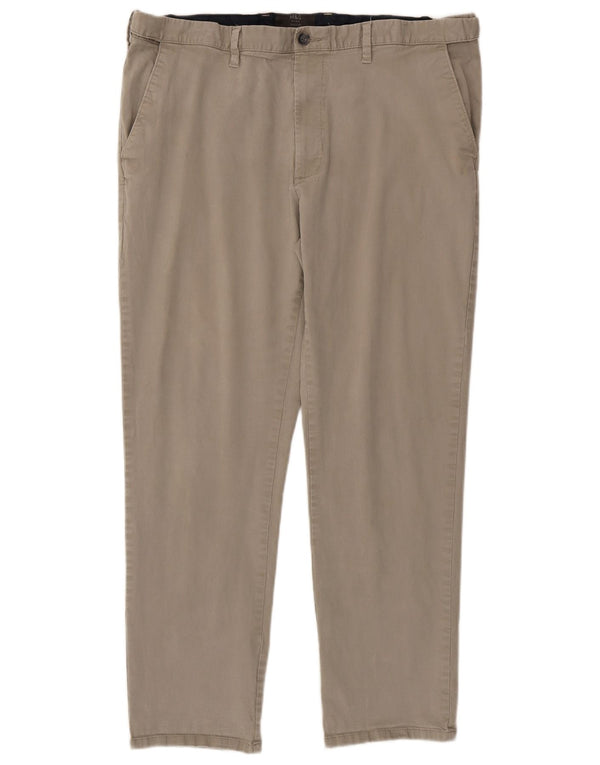 Marks & Spencer Ανδρικό παντελόνι Chino με κανονική εφαρμογή W40 L31 Μπεζ βαμβακερό