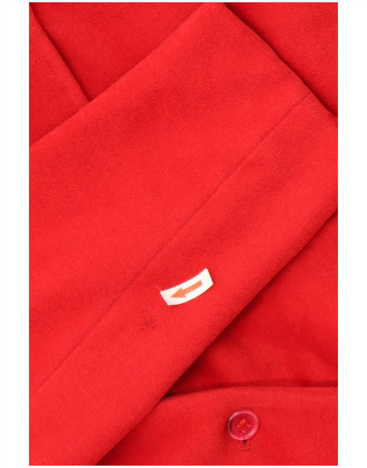 Γυναικείο παλτό Burberry UK 14 Large Red Wool Classic