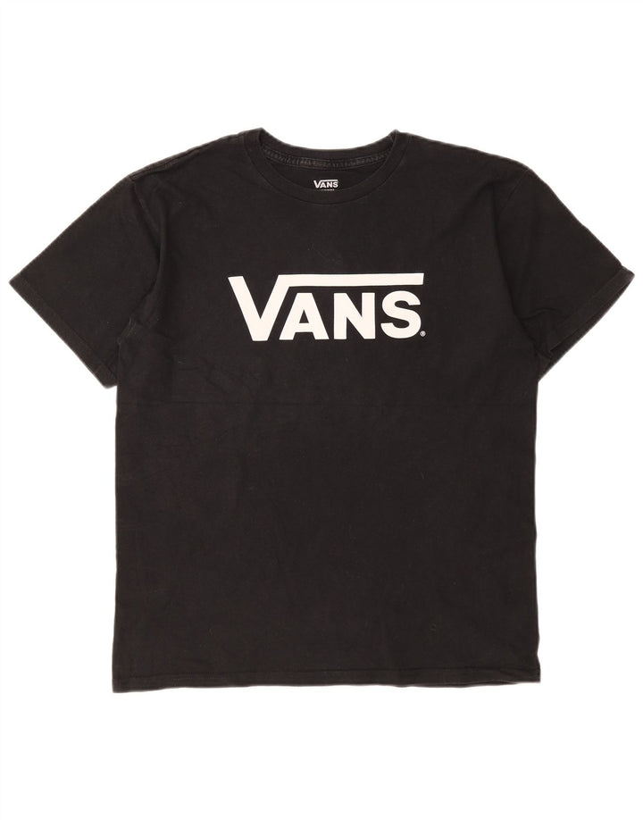 Ανδρικό γραφικό T-Shirt Vans Top Μεσαίο μαύρο βαμβακερό
